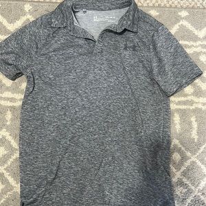 Boys medium grey under armor polo